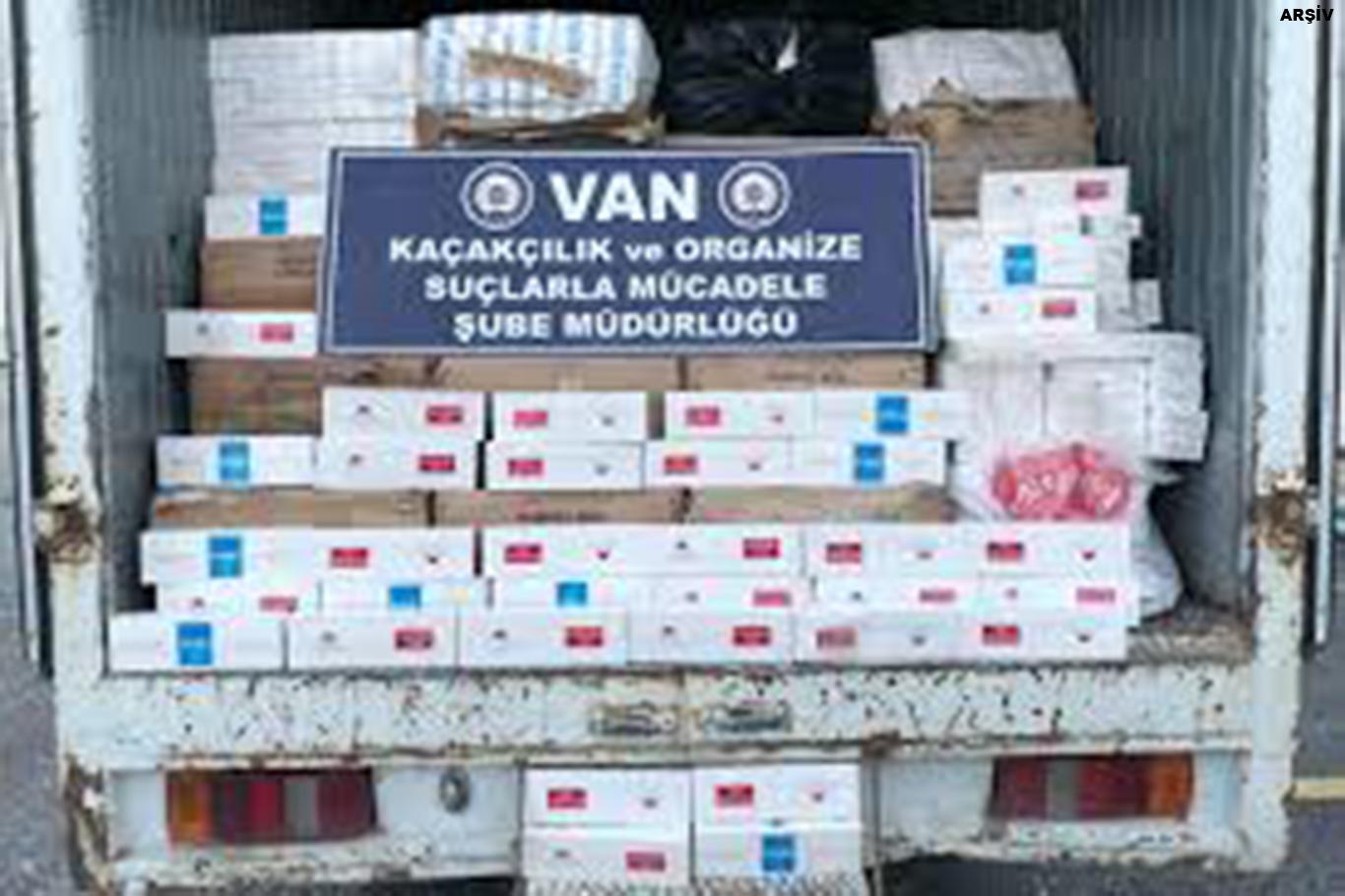 Van'da 32 bin 500 paket kaçak sigara ele geçirildi
